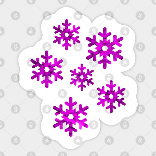 Watercolor Snowflakes (Purple) Sticker by illucalliart